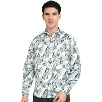 Inkkr Men's Regular Fit Striped Printed Spread Collar Stylish Shirt | Shirts For Man | Men Shirts Full Sleeves | (06Multi) L