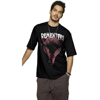 Bewakoof Men's Graphic Printed 100% Cotton T-Shirt - Oversized Fit, Round Neck, Half Sleeves_589145_Black_M