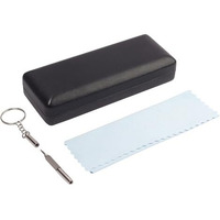 Vivid Vision Unisex Adult Lightweight Eyewear Specs Case Cover | Protect Eye Glasses | Chashma Dibbi | Spectacle Box | Closure - Hinge-Spring | Metal | Mc-202 | Black | 3 In 1