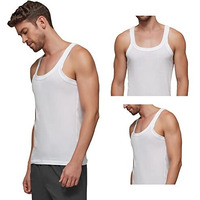 Xyxx Men's Ace Premium Cotton Modal Square Neck Vest Pack Of 3 (White;White;White; Xl)