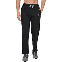 Mack Jonney Cotton Blended Regular Fit Mid Rise Black Pyjamas For Men-D1Black0001-Xl