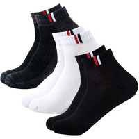 Sjeware Women's Polyester Men And Solid Ankle Length Socks (Pack Of 3), Multicolour