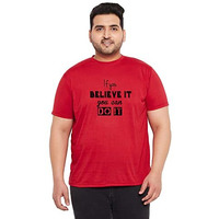 Bigbanana Men's Ragular Fit Round Neck (Anota,Red,5Xl)