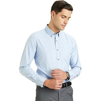 Symbol Premium Men's Stylish Checkered Buttondown Casual Shirt - Regular Fit | Plain | Full Sleeve | Cotton Semi Formal Wear (Available In Plus Size) (Sky Blue_2Xl)