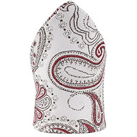 Kovove Exotic White Paisley Pocket Square For Men