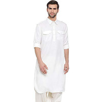 Vastramay Vm Mens Cotton Blend Mustard Kurta - Elegance For Festivals & Ethnic Events