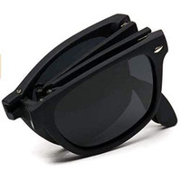 Usjones Unisex Square Uv400 Protection Uv Protected Folding Black Sunglasses For Men Women,Medium