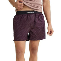 Damensch Men's Regular Fit Cotton Breeze Ultra-Light Printed Pack Of 1 Inner Boxer | 100% Cotton Fabric Underwear For Men, Moisture Wicking Mens Underwear-Plum Waves-L