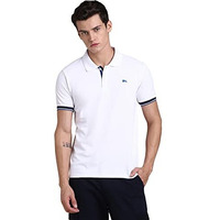 Dennis Lingo Men's Slim Fit White Polo T-Shirt