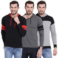 Mack Jonney Men Regular Fit Fullsleeve Tshirts Multi-Coloured Medium Pack Of 3-T_12_Blk_12_Ant_11_Mlg-03-M