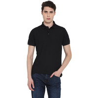 American Crew Polyester Kooltex Polo Regular Fit T-Shirt For Men (Ac651-L_Black), Large