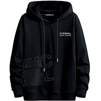 Jump Cuts||Hooded Tshirt For Men||Fullsleeve Tshirts||Hoodie For Men||Printed Regular Fit Tshirt For Men Black