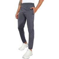 Shiv Textiles Men's Solid Lycra Full Elastic Regular Jogger Track Pant (Dark Grey-Large)