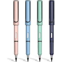 Hubture Everlasting Pencil Infinite Pencil, Infinity Pencil With Eraser, Inkless Magic Pencils, Portable Reusable Erasable Writing Pencil (4 Pcs) (Multicolor)
