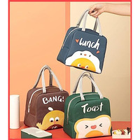 Wolpin Fabric Insulated Lunch Bags For Office Women, Men, Kids Travel Box/Tiffin/Storage Bag, College & School (Blue Egg), 7084 Ml