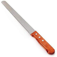 Zollyss 10 Inch Cake Knife Multiform Bread Knife Stainless Steel Serrated Bread Slicer Knife Steel Knife