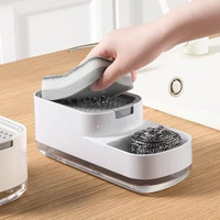 Silencio Plastic Soap Dispenser For Kitchen And Bathroom - Countertop Pump For Liquid Dish Soap - Addy Sink Soap Holder