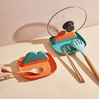 Wolpin 1 Pc Spoon Holder Spatula Holder For Kitchen Spoon Rest Cooking Utensil Plastic Stand Pan Cover Lid Rack Pot Clips Support Ladle Organizer Tool (17 X 15 X 8 Cm)