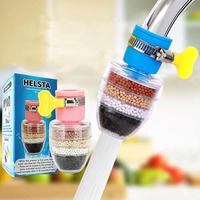 Helsta Activated Carbon Faucet Water Filters Universal Interface Home Kitchen Faucet Tap Water Tap Filter Multilayer Clean Purifier Filter Cartridge Five Layer Water Filter