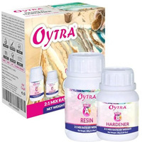 Oytra Resin Hardener For Art And Craft 2:1 Epoxy Smooth Ultra Clear Transparent Auto Bubble Release Beginners Artists Professionals Jewellery Casting Tabletop Miniature Diy Liquid (150 Grams)