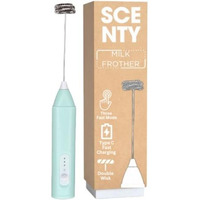 Scenty Rechargeable Handheld Milk Frother - 3-Speed Electric Foam Maker For Coffee, Coffee Frother Mixer, Stand-Up Design, For Cream, Latte, Cappuccino Type C Charging 1200 Mah Battery