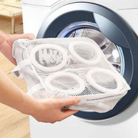 Freshdcart Fdca348 Shoes Wash Bags |Cloth Cleaning Bag | Travel Bag With Zipper Household Washing Machine Bag For Laundry Shoes, Socks, Cloth (38 X 30 X 12.5) (White, Pack Of 1, Polypropylene)
