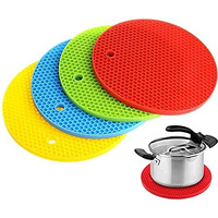 Gadget Deals Silicone Trivets Mats - Hot Mats For Dining Table & Kitchen Counter - Pack Of 4