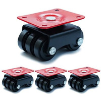 Caneuf 6 Wheel Caster Heavy Duty Roller For Furniture, Beds, Sofa, Table Counter - Upto 600 Kg Load Capacity - Pack Of 4