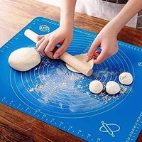 Primesky Silicon Roti Mat Non-Stick Silicone Reusable Pastry Fondant Dough Roti Chapati Rolling Baking Sheet Mat With Measurements 50 * 40 Cm (Multicolor)