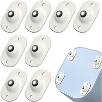Bestaqua Self Adhesive 8 Pcs Mini Swivel Casters Wheels -360 Degree Rotation Pulley Universal Bottom Wheels For Furniture Various Storage Boxes