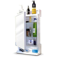 Parasnath Rich Look Bathroom Mirror Cabinet White Colour And Ample Storage Capacity For Personal Care Items | Durable Plastic Build - 6 Year Manufacturer Warranty -Made In India
