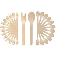 G 1 Spoons | Bio-Degradable | Disposable | Wooden Spoons | 140 Mm | 100 Pieces | Forks | 140 Mm | 100 Pieces