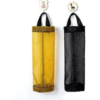 Freshdcart Fdca557 Plastic Bag Holder Foldable Breathable Hanging Trash Bags Organizer For Grocery Bags Garbage Bags For Home And Kitchen (Multicolor,Pack Of 2)