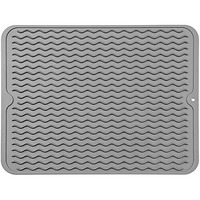 Zollyss Silicone Dish Drying Mat For Kitchen Counter, Extra Large Counter Mat, Heat Resistant Slip-Proof Tray Folding Draining Mat
