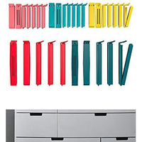 Ikea Polybag Sealing Clip, Set Of 30, Mixed Colours/Mixed Sizes-Multicolor