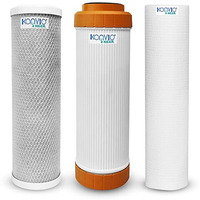 Konvio Neer Cto Gac Pp Spun Carbon Filter Of 10 Inch Set Replacement Filters For Under Sink And Commercial Ro Water Purifier - 3 Pcs