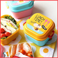 Wolpin 1 Pc Lunch Box For Kids Leak Proof 2 Compartments Tiffin Box For Boys, Girls, School & Office, Lunch Box, Microwave Safe, Cartoon 600 Ml Blue (Food Grade Pp Plastic)