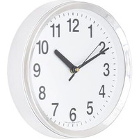 Chronikle Beautiful Round Silver Color Plastic Case White Dial Analog Wall Clock For Living Room Home Decorations Office Gifts (Size: 20 X 4.5 X 20 Cm | Weight: 278 Gram)