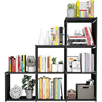 Snazzy Plastic Multipurpose Foldable Open Bookshelf, Book Shelves, Bookcase, Bookrack, Book Storage Organizer Shelf For Study Room Home Office Library (Black)