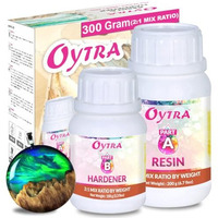 Oytra Resin Art Hardener 300 Grams Liquid For Craft Beginners Materials Ultra Crystal Clear Coat Transparent Epoxy 2 1 Ratio Bubble Release Artists Jewellery Set Casting Tabletop Diy Project