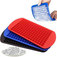Zollyss Silicone Mini Cube Trays 1 Pack, 160 Small Storage Containers Easy Release Crushed Ice For Chilling Whiskey Cocktail, Bpa Free Flexible Stackable And Durable Soft Mold