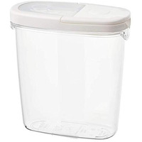 Ikea Polypropylene Plastic Jar With Lid - 1.3L, Set Of 4, White, Transparent