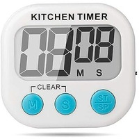 Thermocare Digital Kitchen Timer & Stopwatch, Countdown Large Digits, Loud Alarm, Magnetic Stand Round, For Cooking | Baking | Kids Study Teacher Shower Bathroom Oven With Time Duration 99 Minutes