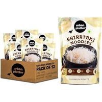 Urban Platter Shirataki Noodles, 270 Gram [Pack Of 12 | Keto-Friendly | Low-Carb | Fat-Free | Gluten-Free | Ultra-Low Calorie Konjac Miracle Noodles]