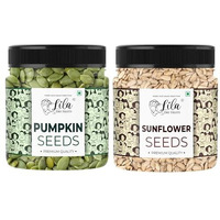 Lila Dry Fruits Pumpkin Sunflower Seeds Combo 1Kg (500G Each) | Pumpkin Seeds & Watermelon Seeds For Snacking, Baking, Smoothies, And Salads | Ready-To-Eat Superfoods | Superseeds Perfect For Gifting