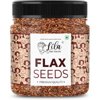 Lila Dry Fruits Flax Seeds 500Gms Jar Pack | Fibre Rich Raw Unroasted Flax Seeds For Hair Growth | Diet Food For Weight Management | Flax Seeds For Eating | Alsi Seeds | Avise Ginjalu