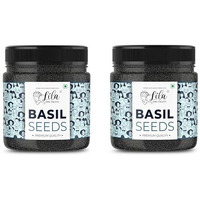 Lila Dry Fruits Premium Basil Seeds 1 Kg Jar Pack (500 X 2) | Raw Organic & Natural Sabja Seed | Tukmaria Beej For Diet, Rich In Proteins And Minerals | Sabza Bij Perfect For Giftings