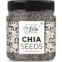 Lila Dry Fruits Chia Seeds 500 Gms | 100% Natural, Ready-To-Eat, Vegan, Gluten-Free, High In Fiber & Omega-3 Chiya Seeds | Ideal For Smoothies, Salads, And Snacks | Perfect For Gifting