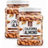 Organic Nuts Greenfinity Whole California Almonds|Healthy Dry Fruit Snack Rich In Protein, Dietary Fiber|Natural Crunchy Badam For Daily Consumption, Immunity Booster (500G Each - Pack Of 2)