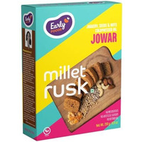 Early Foods - Jowar Rusks | Millet Rusk Sugar Free | No Maida Rusk | Rusks For Kids | Millet Toast Biscuits Rusk 210G